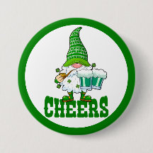 Gefeliciteerd St. Patrick's Day Kabouter Knop