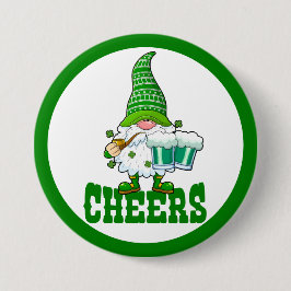 Gefeliciteerd St. Patrick's Day Kabouter Knop Ronde Button 7,6 Cm