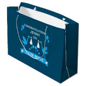 Gefeliciteerd Stalk Delivery Twin Boy Groot Cadeauzakje (Achterkant Gekanteld)