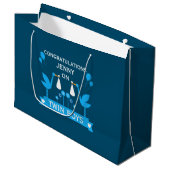 Gefeliciteerd Stalk Delivery Twin Boy Groot Cadeauzakje (Voorkant Gekanteld)
