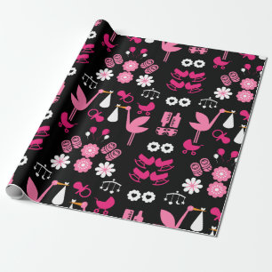Gefeliciteerd Stalk Delivery Twin Girls Cadeaupapier