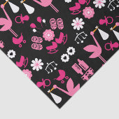 Gefeliciteerd Stalk Delivery Twin Girls Tissuepapier (Detail)