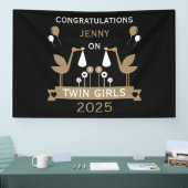 Gefeliciteerd Stalk levering van tweeling Spandoek (Beurs)