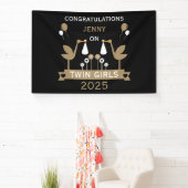 Gefeliciteerd Stalk levering van tweeling Spandoek (Insitu)