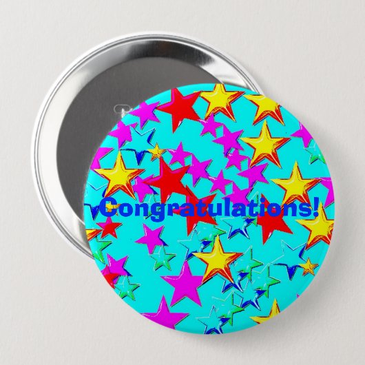 Gefeliciteerd Star Button (Voorkant /achterkant)
