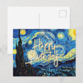 Gefeliciteerd, Starry Night kunstwerk, Briefkaart (Voorkant / Achterkant)