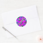 Gefeliciteerd Stars Paars Ronde Sticker (Envelop)