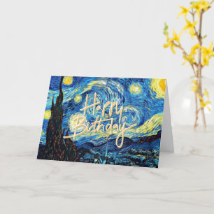 Gefeliciteerd, Sterrennacht fine art, Kaart