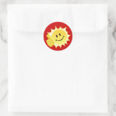 Gefeliciteerd_Sticker(Rood) Ronde Sticker (Tas)
