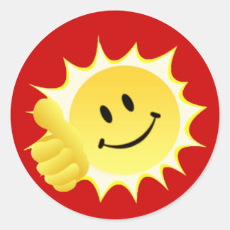 Gefeliciteerd_Sticker(Rood) Ronde Sticker