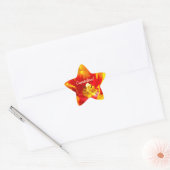 Gefeliciteerd! stickers Rode Gele Tulp Bloemen (Envelop)
