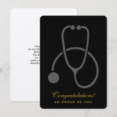 Gefeliciteerd, stijlvol Afstudeerder met grijze st Kaart (Voorkant / Achterkant)