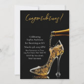 Gefeliciteerd, Stiletto en Bubbly Kaart (Voorkant)