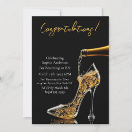 Gefeliciteerd, Stiletto en Bubbly Kaart