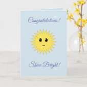 Gefeliciteerd, straal helder kaart (Gele Bloem)