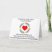 Gefeliciteerd/Succes - Rainbow Swirls op Black Kaart (Achterkant)