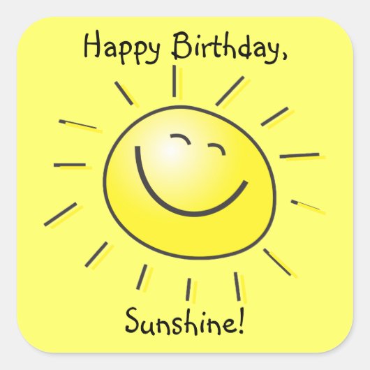 Gefeliciteerd, Sunshine! Sticker (Voorkant)