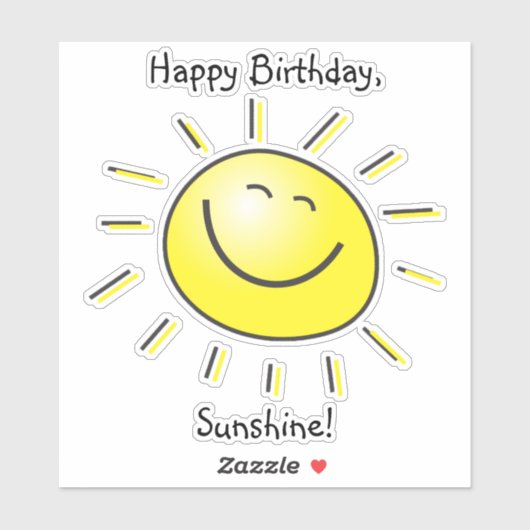 Gefeliciteerd, Sunshine! Sticker (Vel)