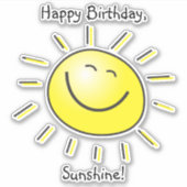 Gefeliciteerd, Sunshine! Sticker (Voorkant)