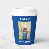 Gefeliciteerd Super Afstudeerder Logo-bewerkbare f Papieren Bekers (Achterkant)