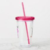 Gefeliciteerd Super Afstudeerder Roze met sterren  Acryl Drinkbeker (Links)