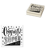 Gefeliciteerd Super Werk Rubberstempel (Gestempeld)