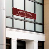 Gefeliciteerd Tandarts Modern Rood Afstudeerder Spandoek (Buitenkant Gebouw)