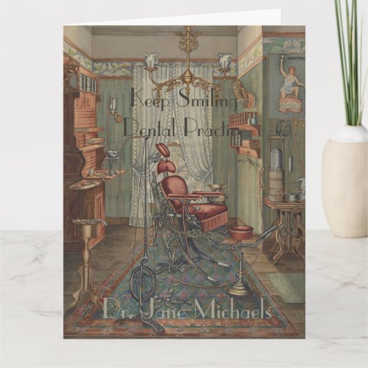 Gefeliciteerd tandarts praktijk Waterverf Kaart (Voorkant)