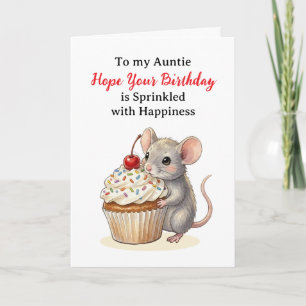 Gefeliciteerd Tante Cute Muis Kaart