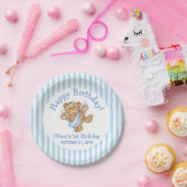 Gefeliciteerd Teddybeer Engel Papieren Bordje (Feest)