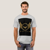 Gefeliciteerd tekst Gold Eagle Wings afbeelding Gr T-shirt (Voorkant volledig)