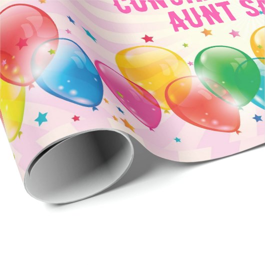 Gefeliciteerd tekst of naam afstuderen pensioen cadeaupapier (Rol Hoek)