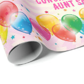 Gefeliciteerd tekst of naam afstuderen pensionerin cadeaupapier (Rol Hoek)