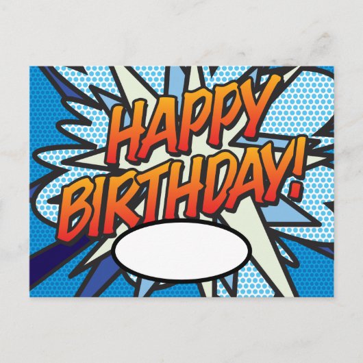 Gefeliciteerd Tekstballon voor je boodschap Leuk Briefkaart (Voorkant)