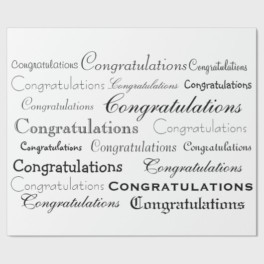 Gefeliciteerd tekstomloop papier (Vlak)