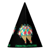 Gefeliciteerd Text Flower Afbeelding Crafts Suppli Feesthoedjes (Achterkant)