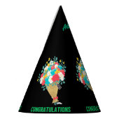 Gefeliciteerd Text Flower Afbeelding Crafts Suppli Feesthoedjes (Links)