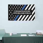 Gefeliciteerd Thin Blue Line Flag Banner (Beurs)