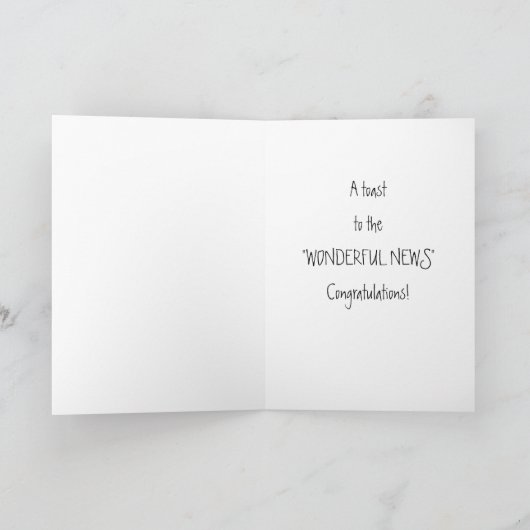Gefeliciteerd Toast Kaart (Binnen)