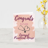 Gefeliciteerd toekomstige LPN-Kaart Kaart (Gele Bloem)