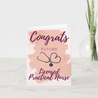 Gefeliciteerd toekomstige LPN-Kaart Kaart