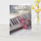 Gefeliciteerd toetsenbord, met bloemen kaart (Gele Bloem)