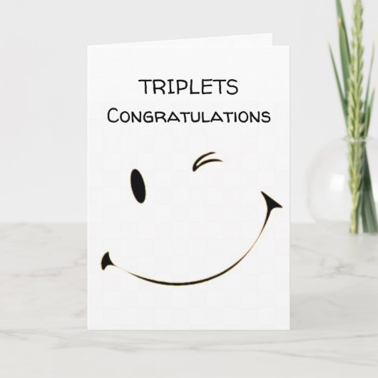 ***GEFELICITEERD***** TRIPLETS*** KAART (Voorkant)