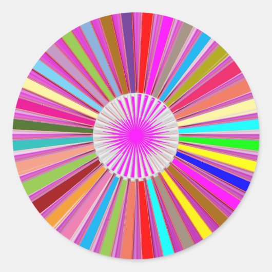 GEFELICITEERD: Trofee en Sparkle Wheels Decor Ronde Sticker (Voorkant)