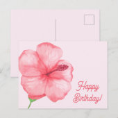 Gefeliciteerd | Tropische Hibiscus Bloem Briefkaart (Voorkant / Achterkant)