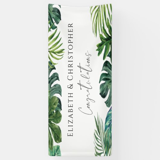 Gefeliciteerd Tropische lekkernij op het eiland Spandoek (Verticaal)