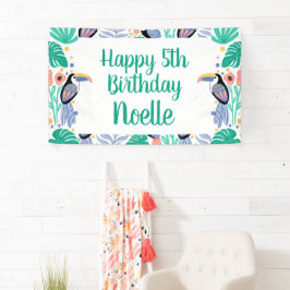 Gefeliciteerd! Tropische Toucan-vogel Spandoek