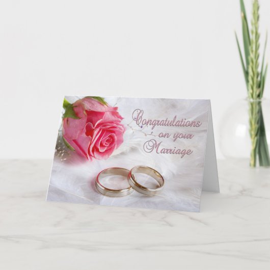 Gefeliciteerd Trouw Huwelijk Kaart (Voorkant)