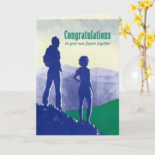 Gefeliciteerd-Trouw-Verloving-Intrekken Kaart (Gele Bloem)