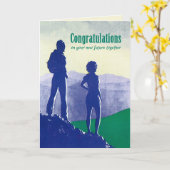 Gefeliciteerd-Trouw-Verloving-Inwoning Kaart (Gele Bloem)